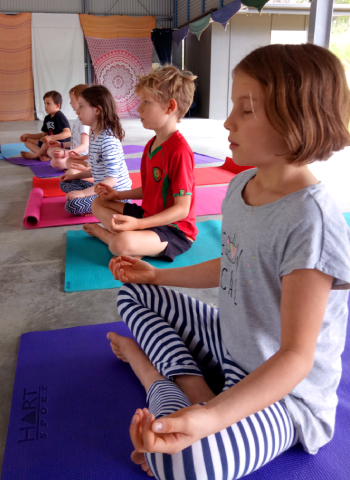 children meditating sensitive kids yoga
